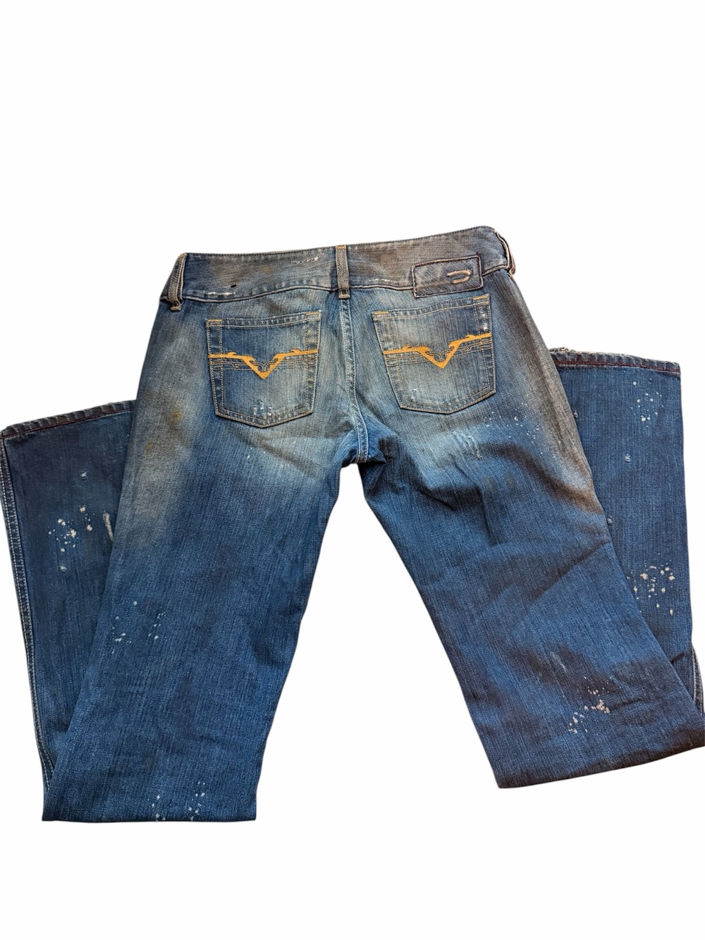 Diesel Women's Y2K Blue Distressed Boot Cut Jeans - Made In Italy - Picture 2 of 4